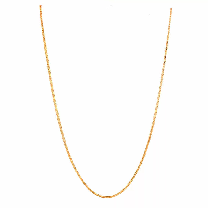 "Exquisite 14 Karat Yellow Gold Wheat Chain (19") | Captivating Diamond Jewelry & Fine Estate Jewelry"