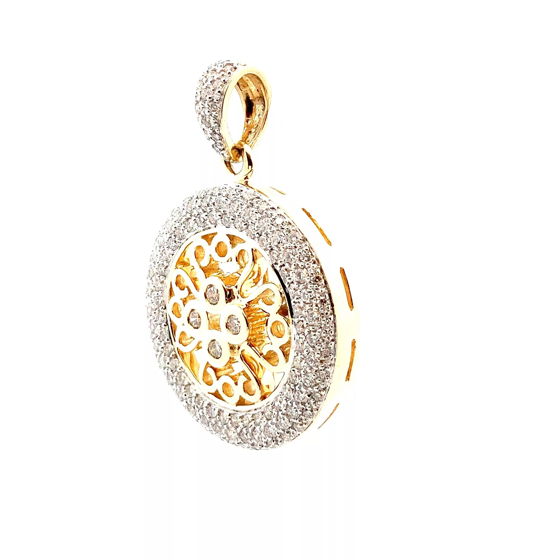 Stunning 14 Karat Yellow Gold Necklace with Sparkling Diamond - Fine Jewelry for a Luxurious Look