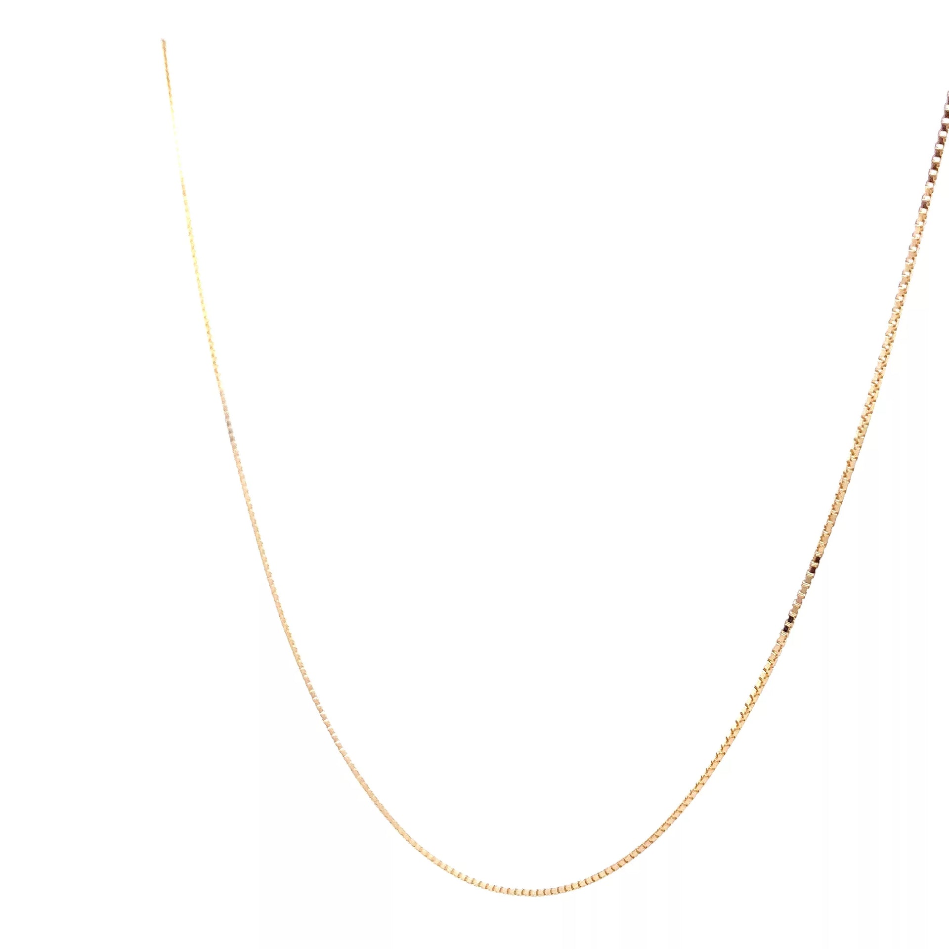 14K Yellow Gold Box Chain (24") - Exquisite Diamond and Fine Estate Jewelry