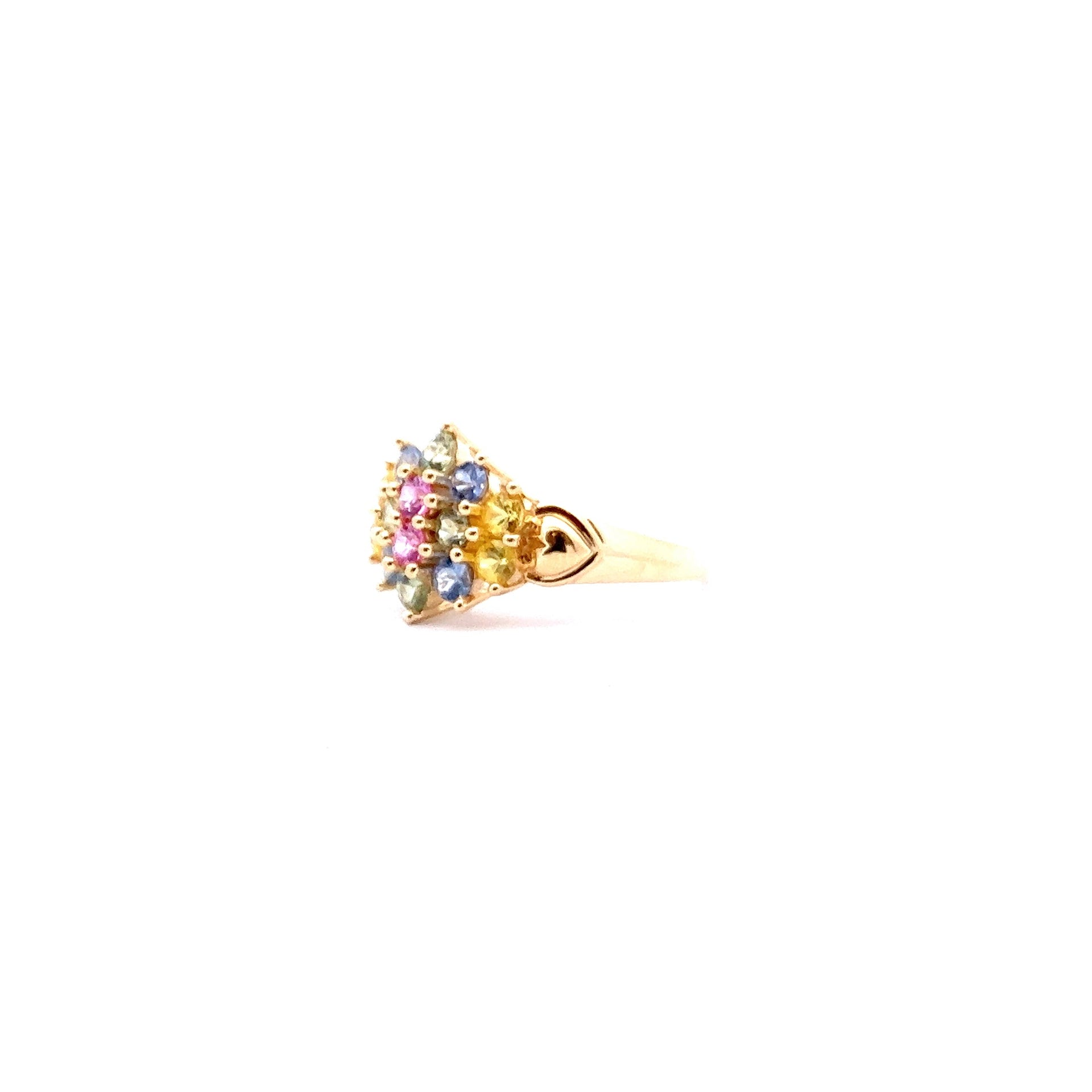 14 Karat Yellow Gold Ring with Variety Gemstone (Size 5.5)