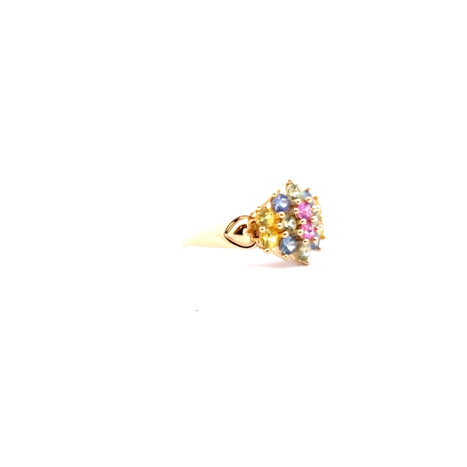 14 Karat Yellow Gold Ring with Variety Gemstone (Size 5.5)