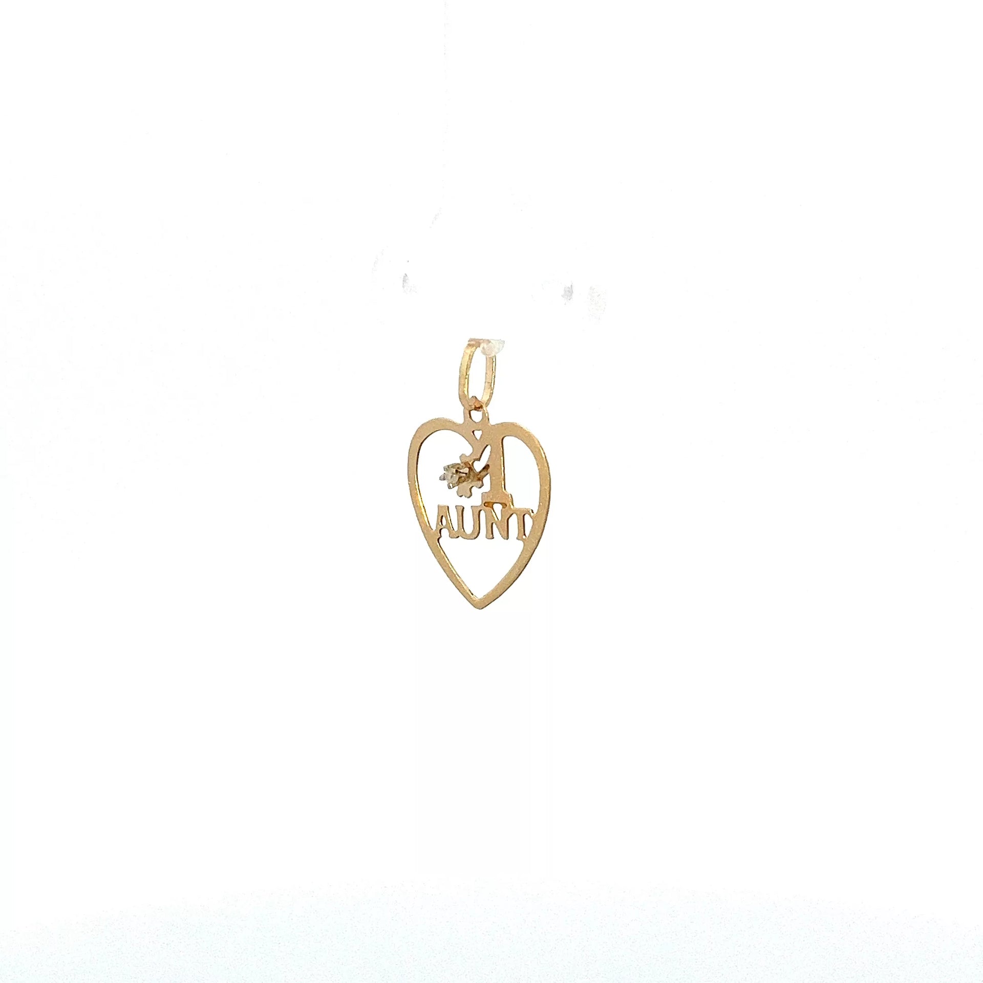 14 Karat Yellow Gold #1 Aunt Pendant