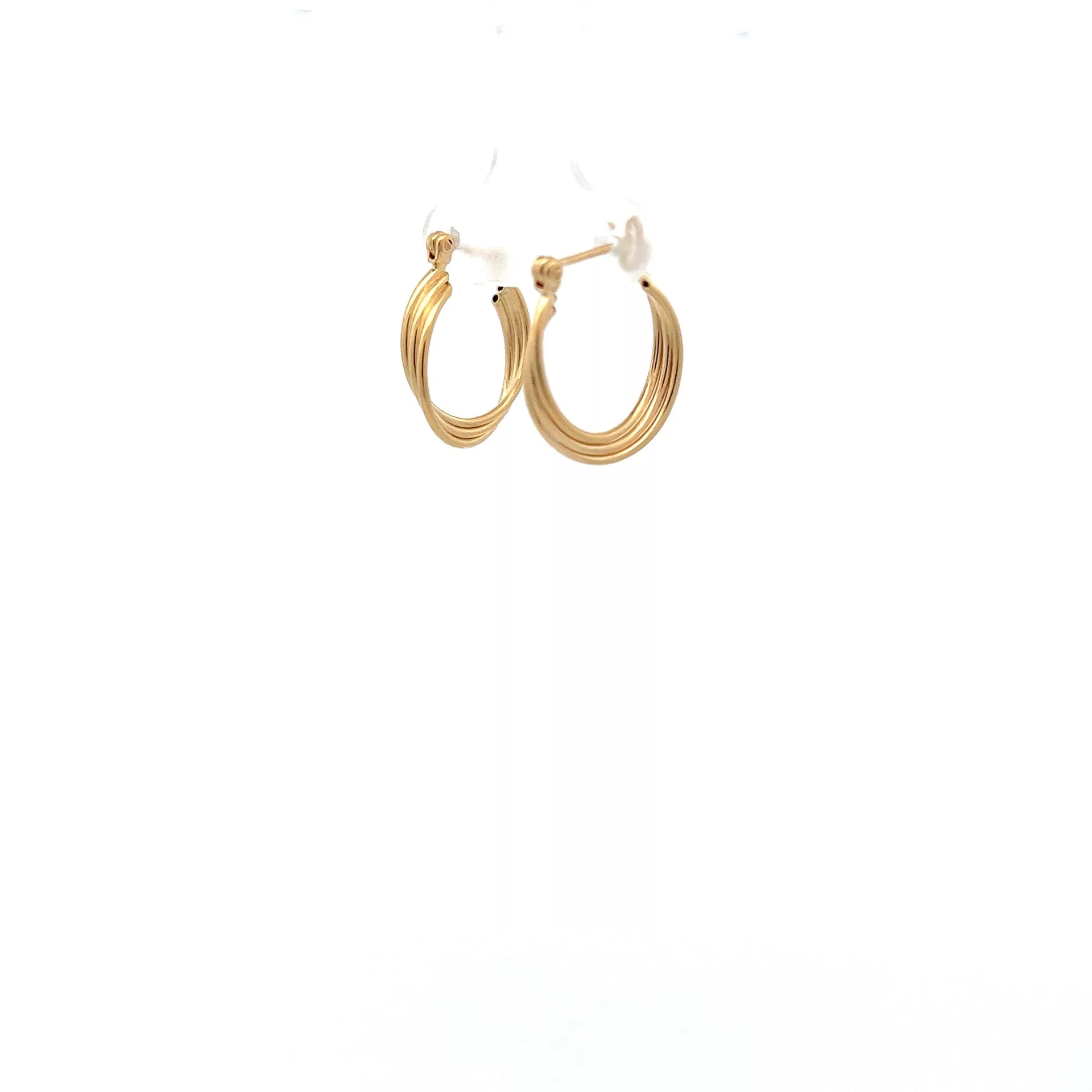 14 Karat Yellow Gold Hoop Earrings