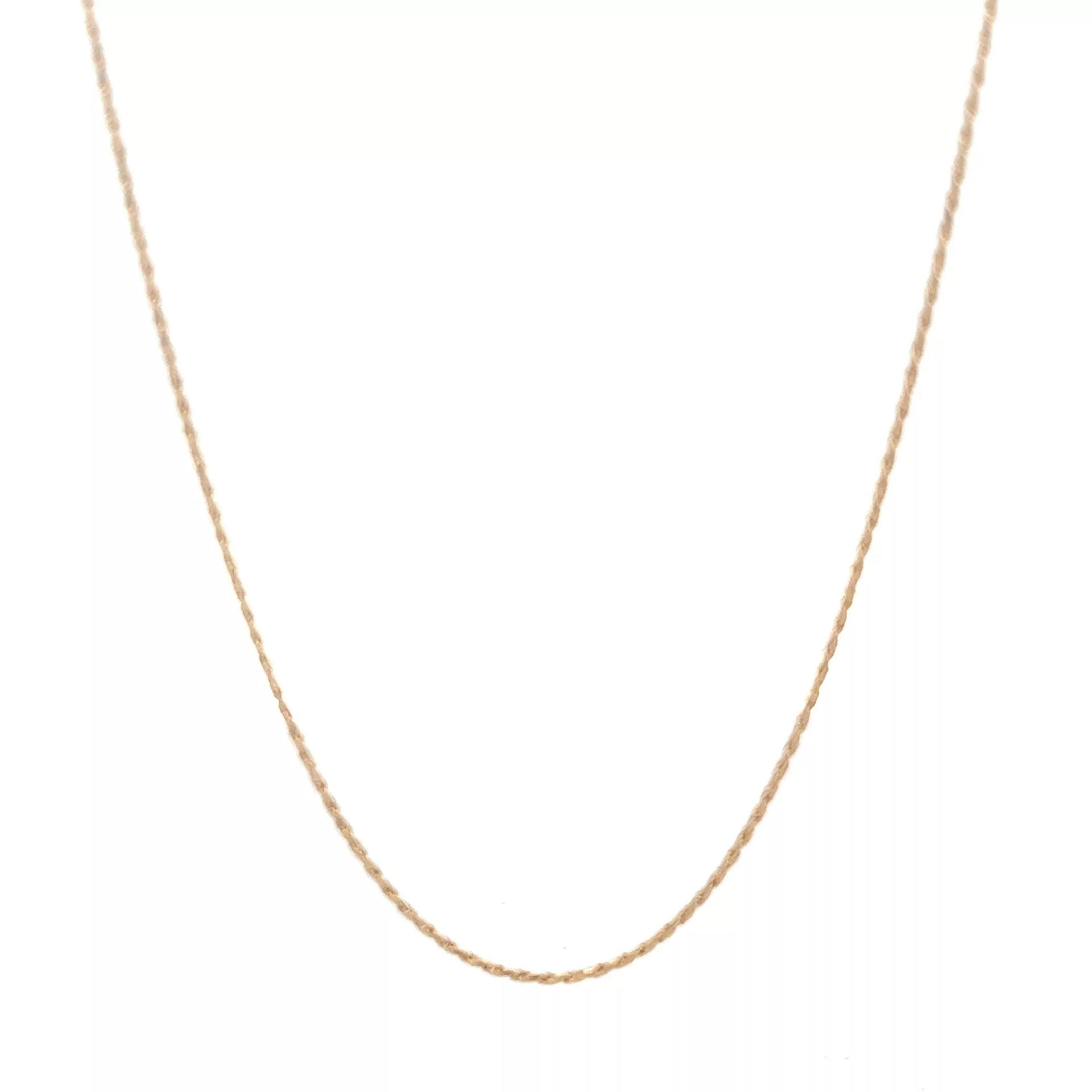 14 Karat Yellow Gold Rope Necklace - Size 20"