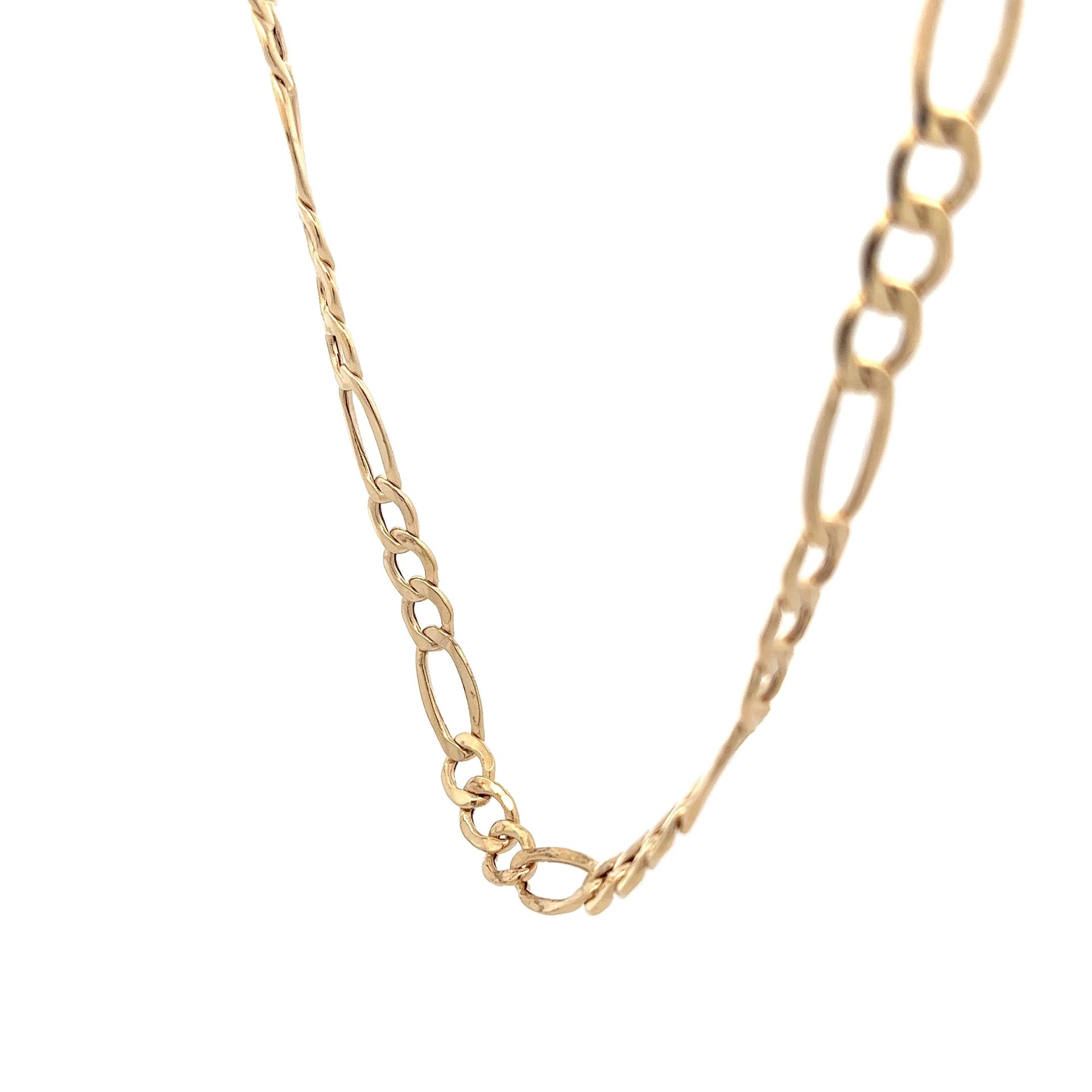 14 Karat Yellow Gold Figaro Necklace - 21" Size