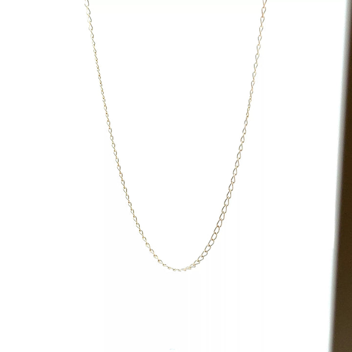 Exquisite 10 Karat Yellow Gold Link Necklace with Brilliant Diamond Accents - 18" | Fine Estate Jewelry