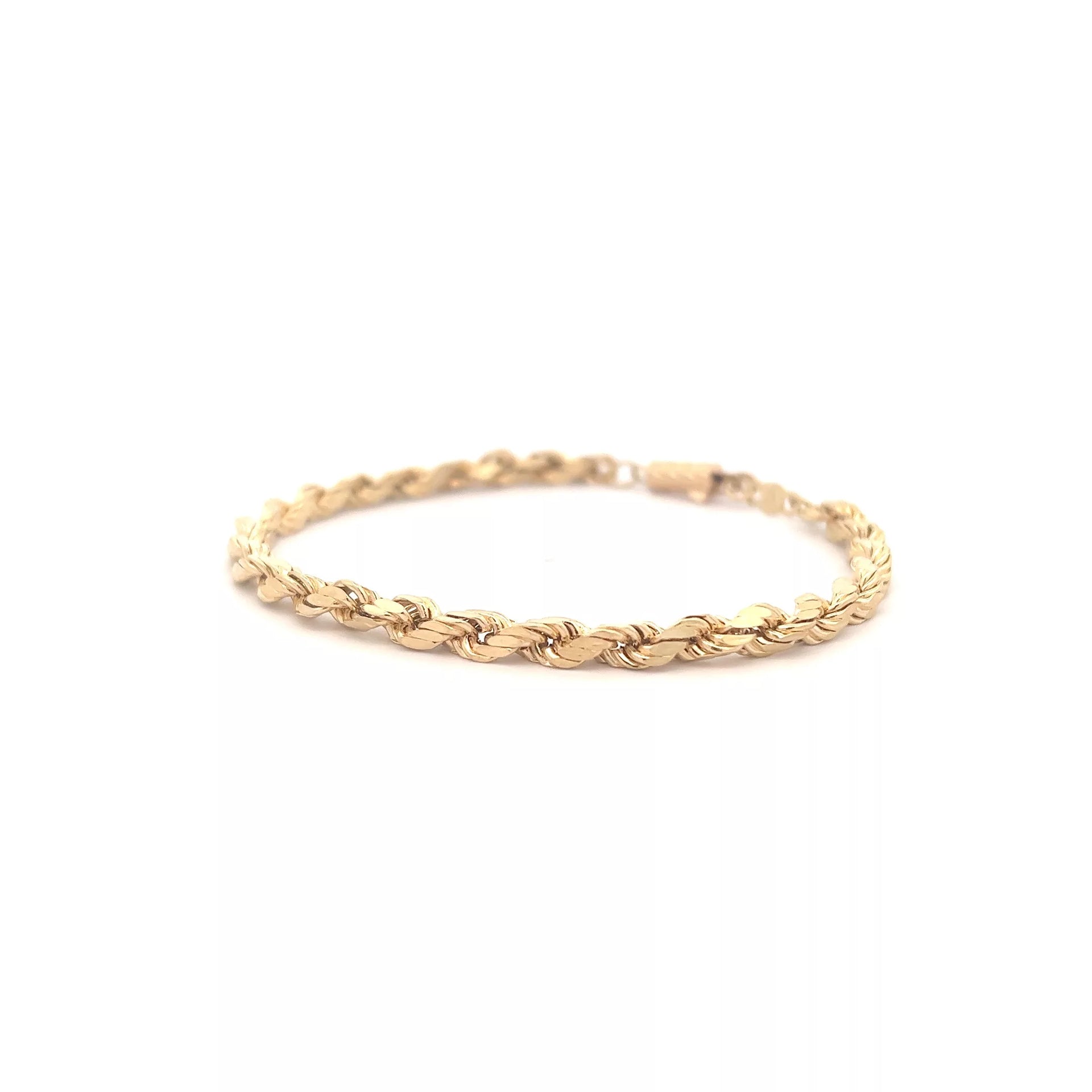 14 Karat Yellow Gold Rope Bracelet - 7"