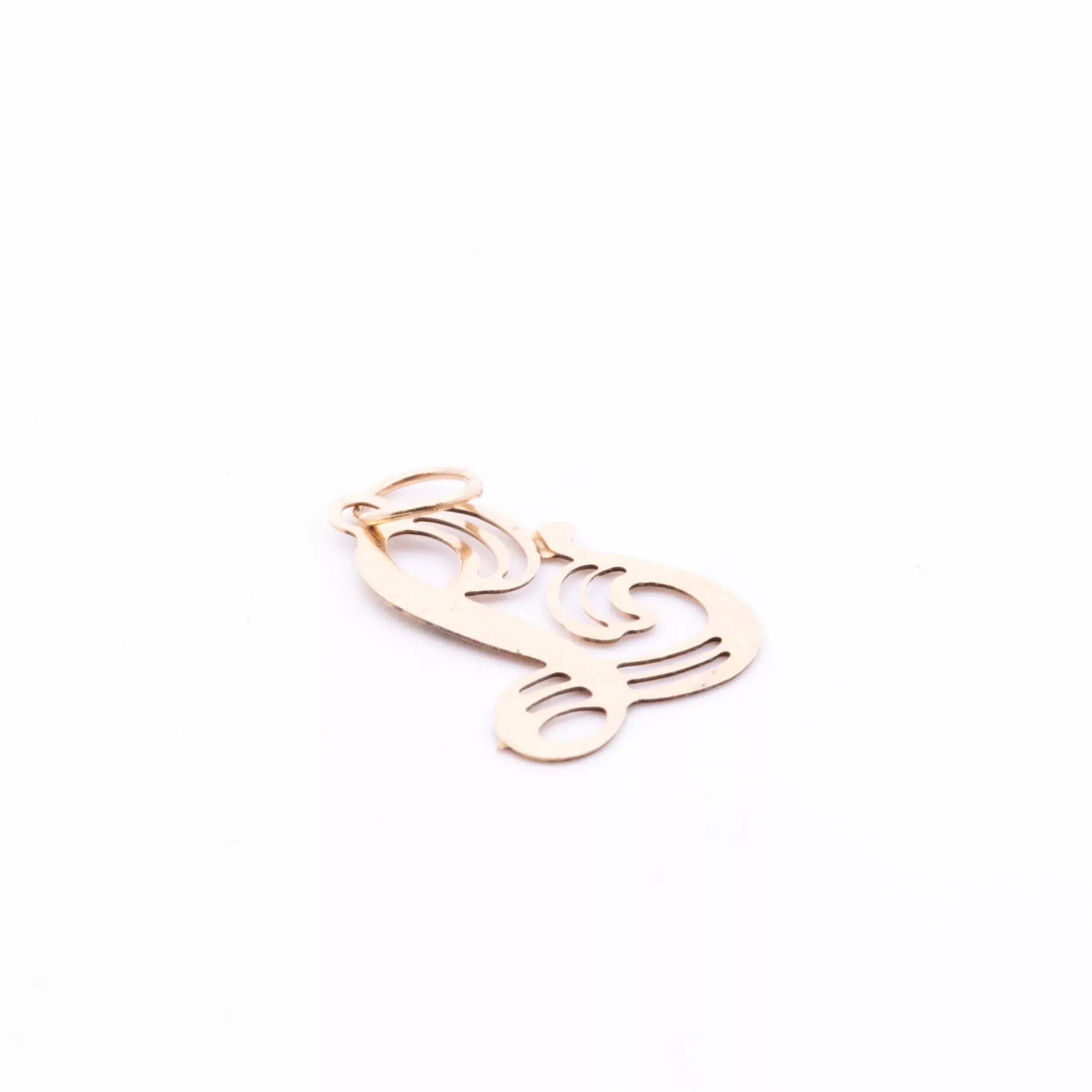 A 14 Karat Yellow Gold Fashion Chain pendant on a white background.