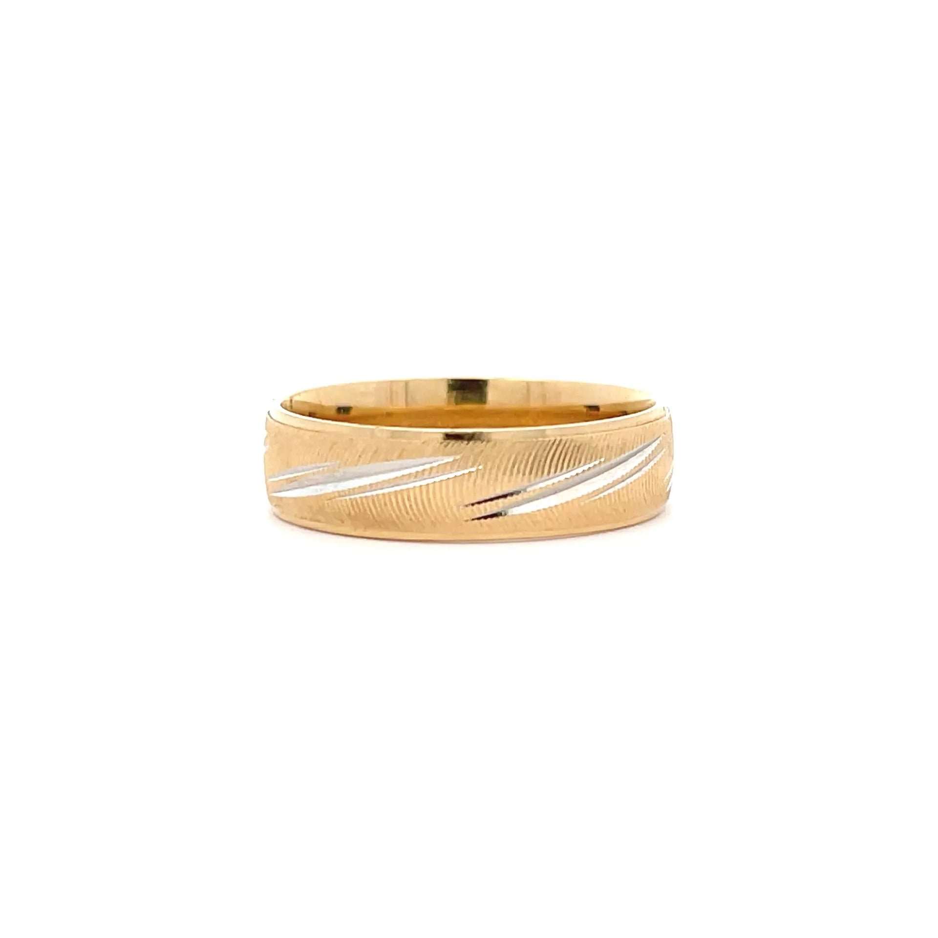 14 Karat Yellow and White Gold Band (Size 11)