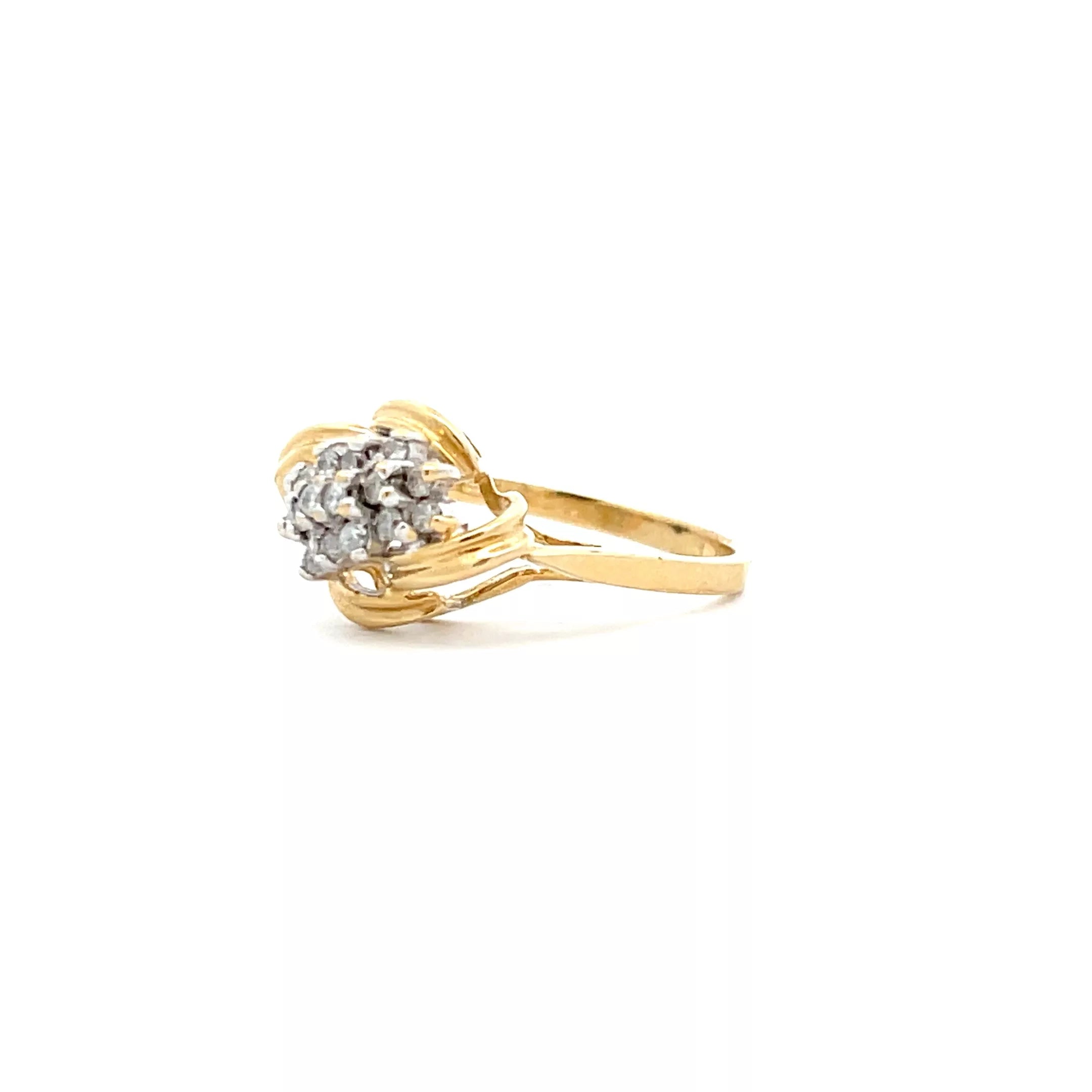 Exquisite 14K Gold Diamond Ring - Size 6.5 | Sparkling Diamond Jewelry for Sophisticated Tastes