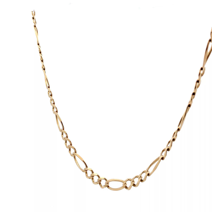 Exquisite 14K Yellow Gold Figaro Necklace - Timeless Jewelry for a Fashion Statement