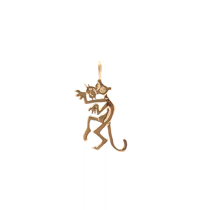 Exquisite 14 Karat Yellow Gold Pink Panther Pendant - A Dazzling Addition to Your Diamond Jewelry Collection