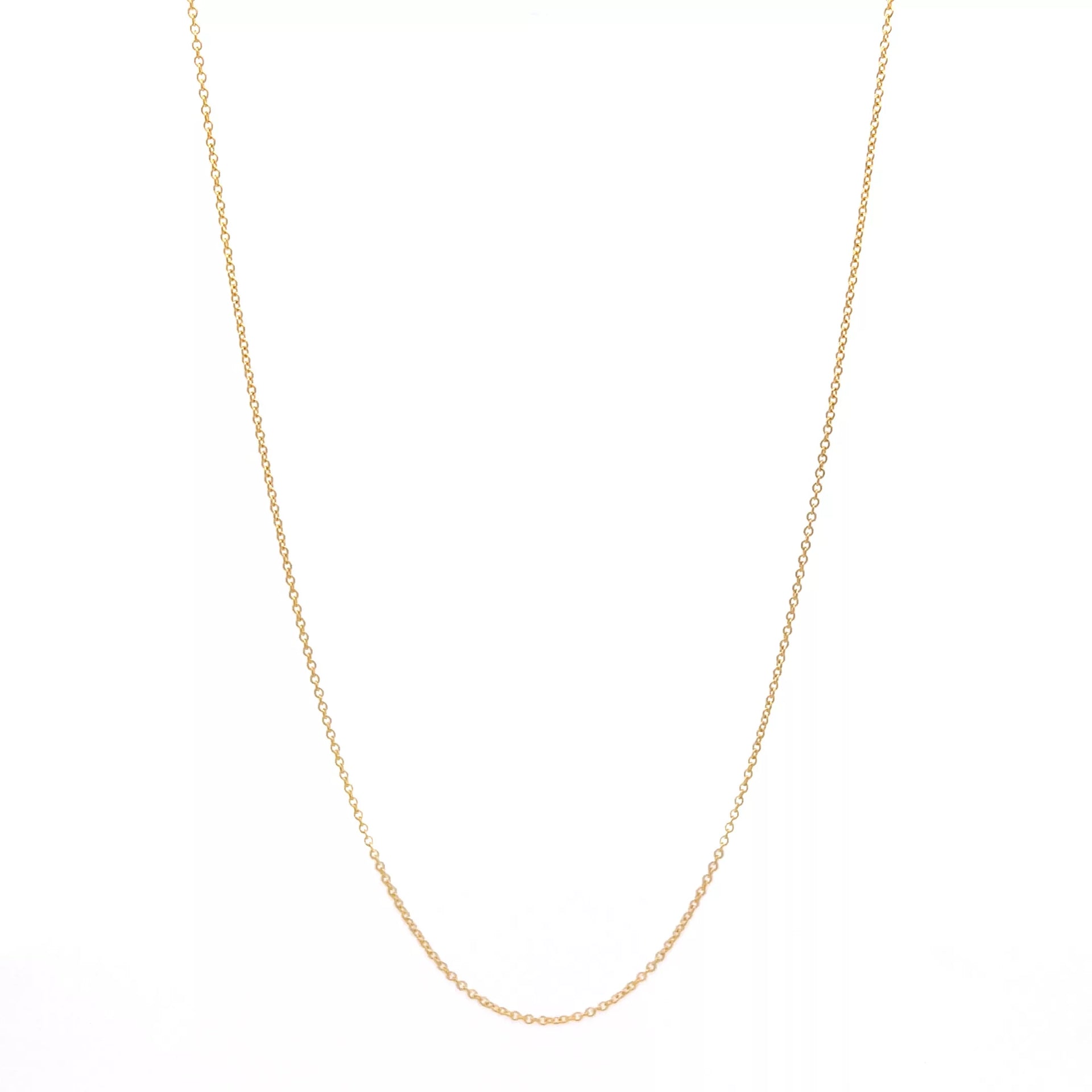 "Radiant 14 Karat Yellow Gold Link Necklace - Size 18" | An Exquisite Piece of Diamond, Fine, and Estate Jewelry"