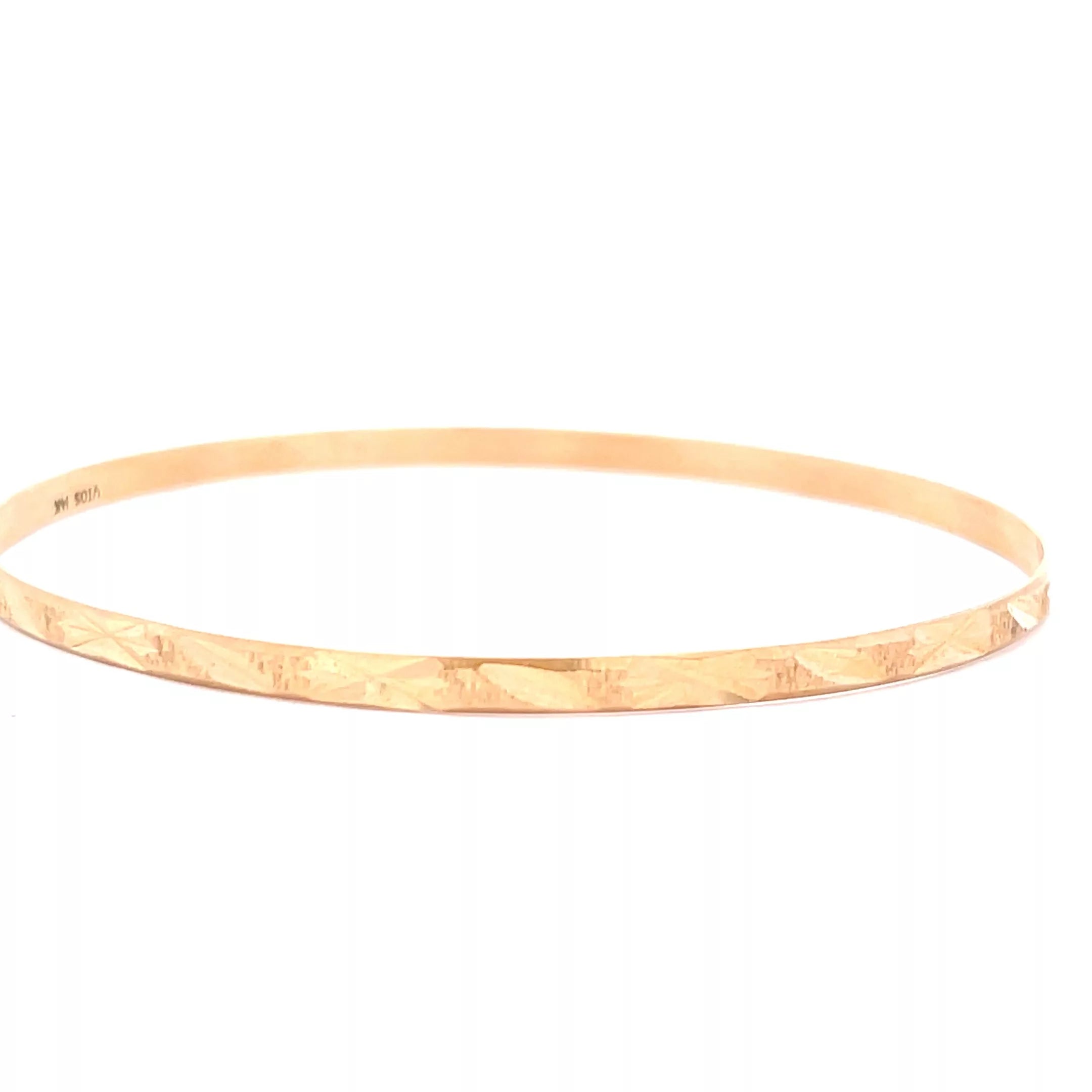 Elegant 14 Karat Yellow Gold Bangle - Perfect Addition to Your Fine Diamond Jewelry Collection!