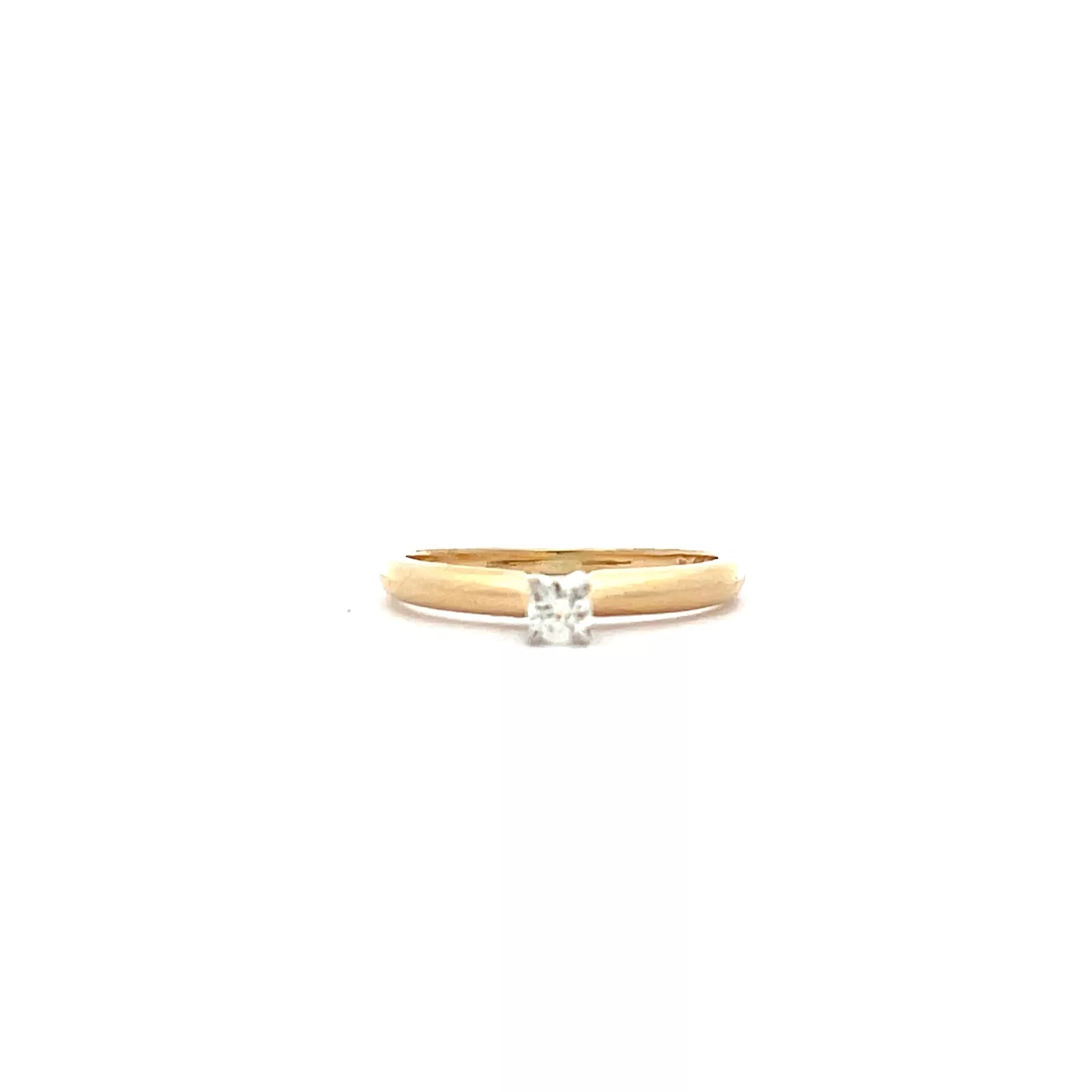 Stunning 14K Gold Diamond Solitaire Ring - Perfect Size 5