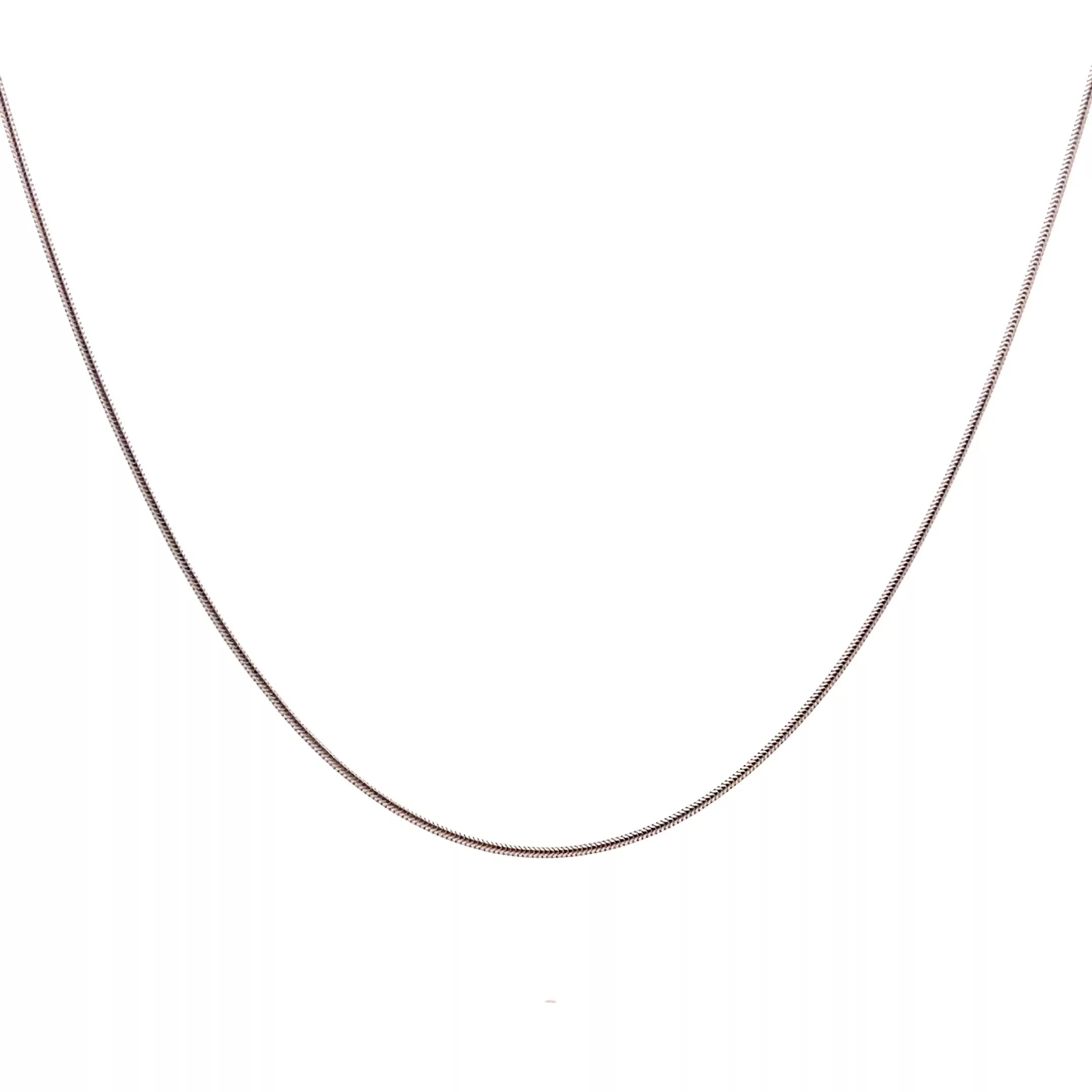 "Exquisite 14K Gold Snake Chain Necklace (17.5") for Sophisticated Diamond and Estate Jewelry Lovers"