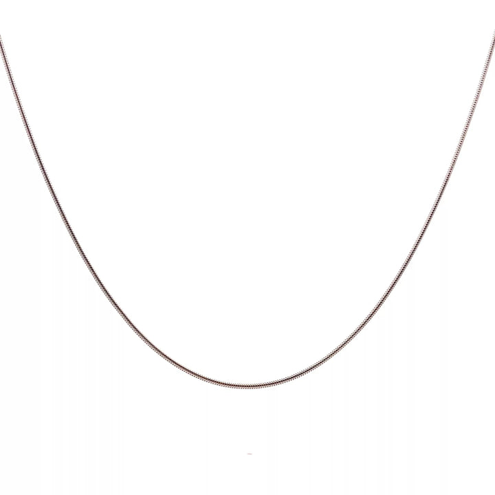 "Exquisite 14K Gold Snake Chain Necklace (17.5") for Sophisticated Diamond and Estate Jewelry Lovers"