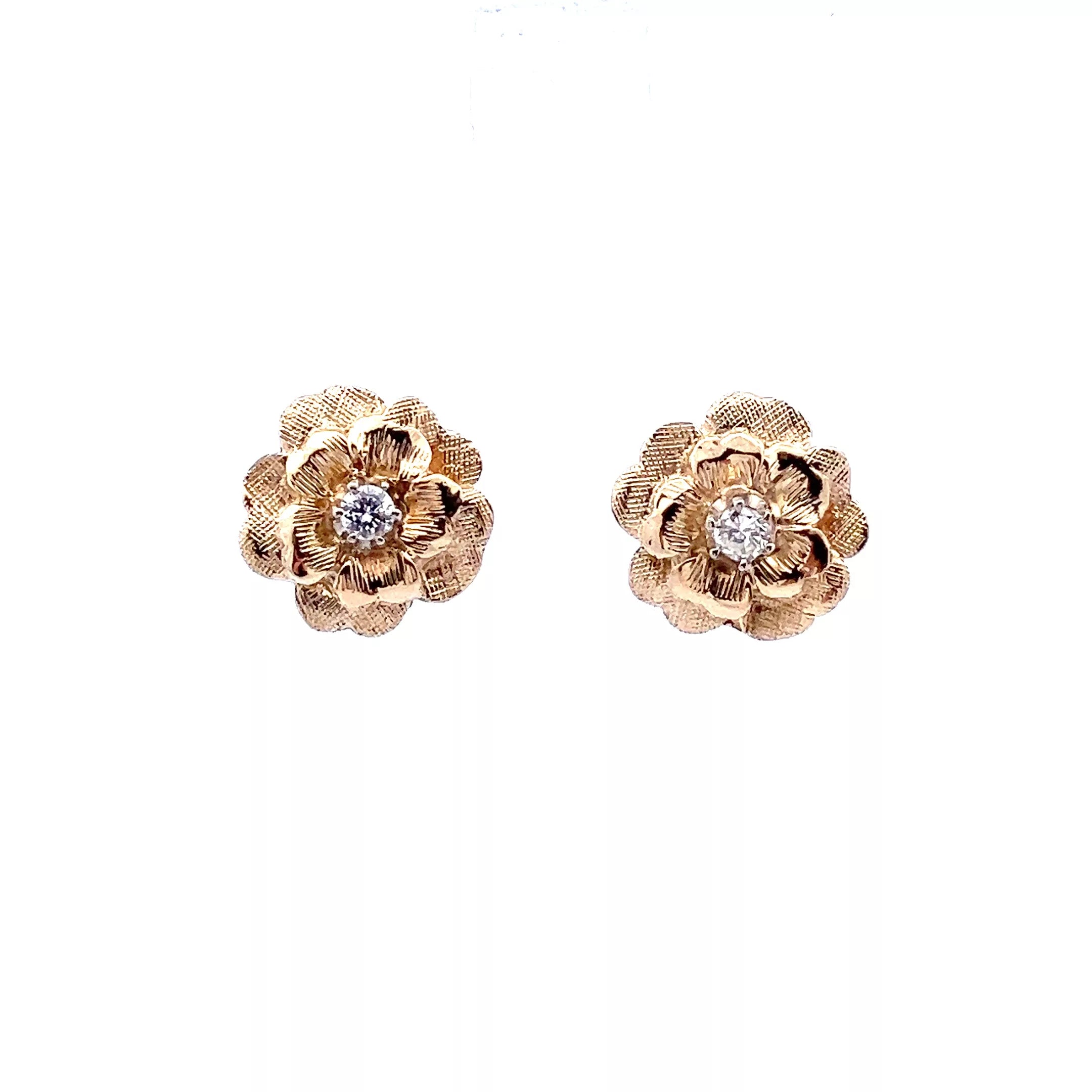 Stunning 14 Karat Yellow Gold Diamond Studs - Sparkling Fine Jewelry for Every Occasion