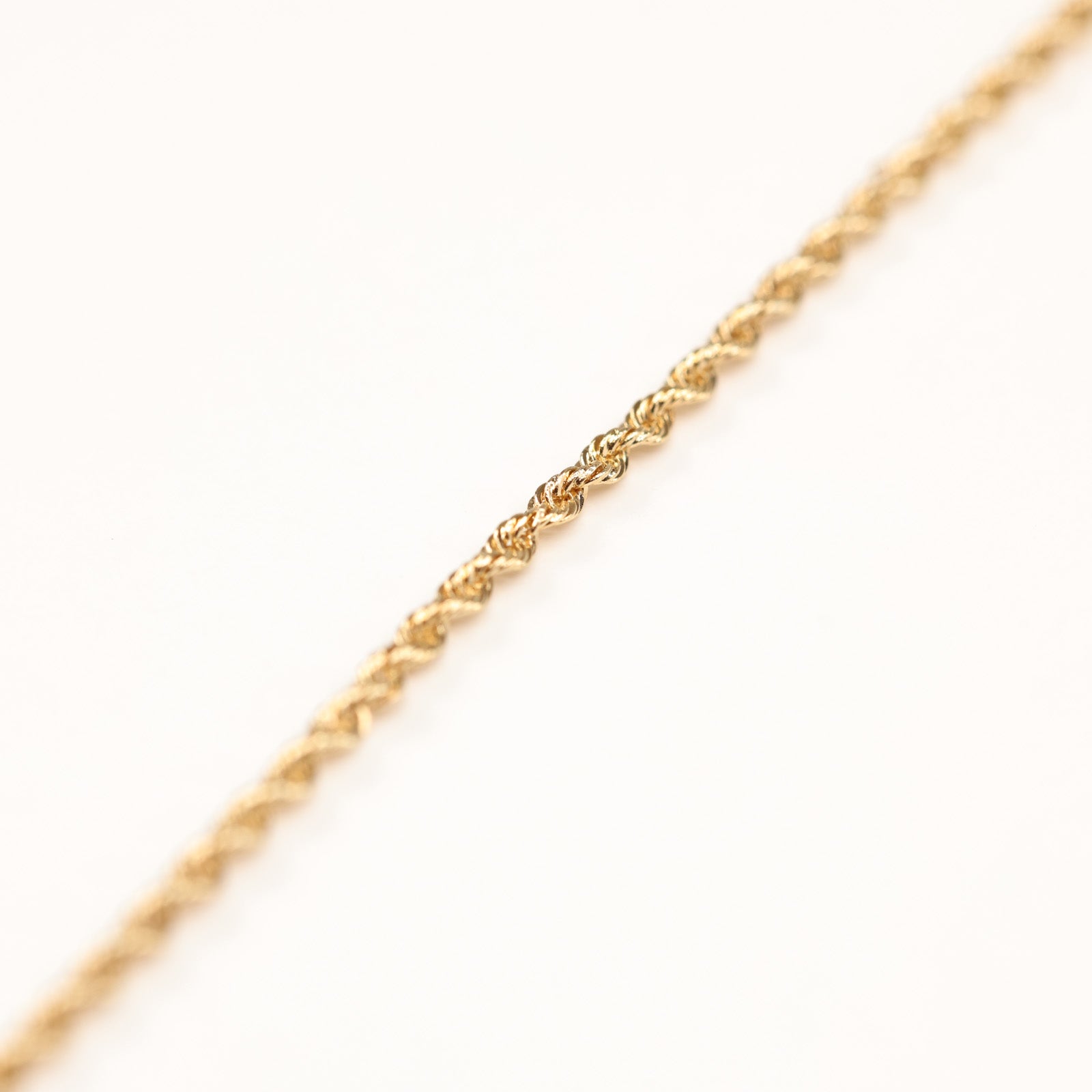 14 Karat Yellow Gold Rope Chain 15.5”