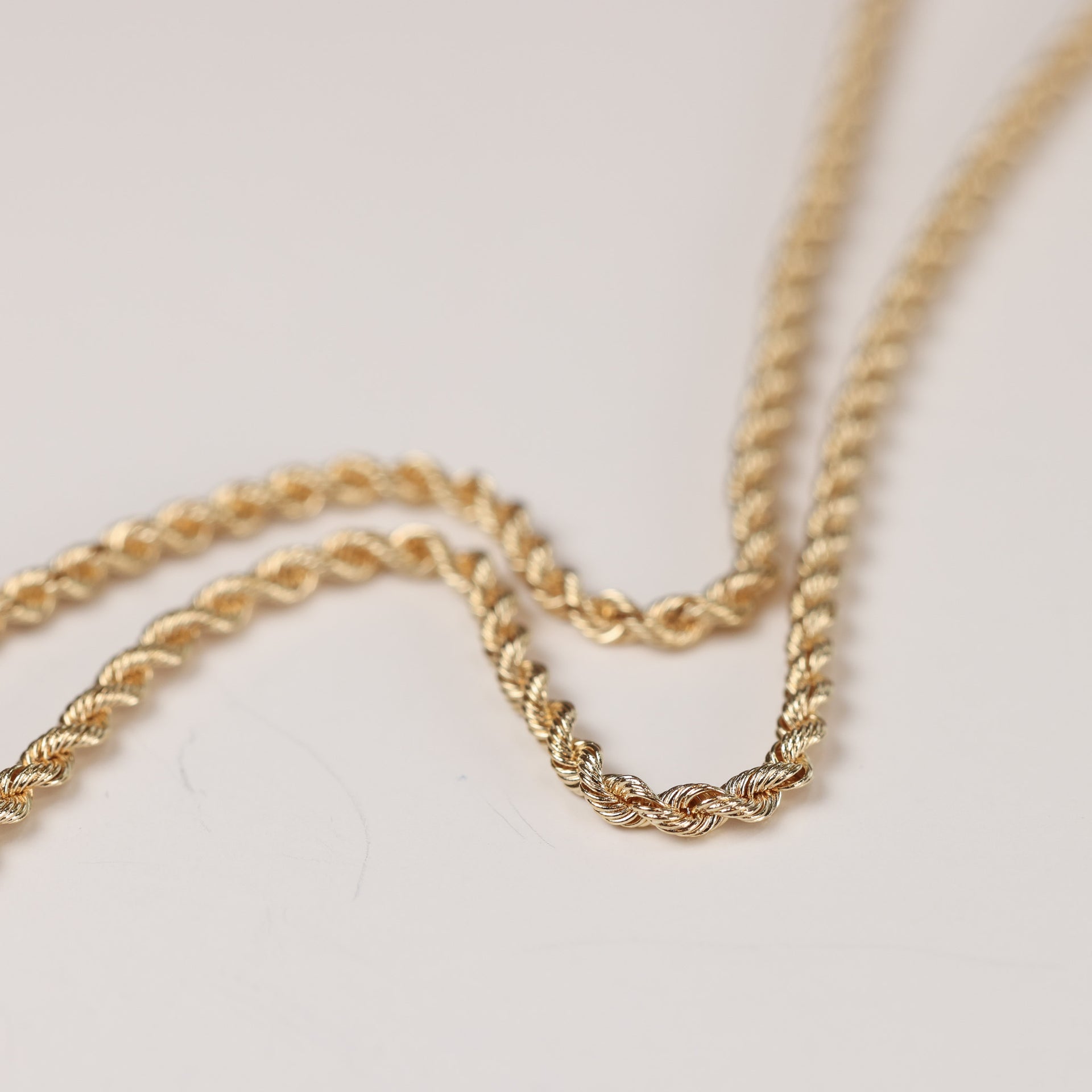 14 Karat Yellow Gold Rope Chain 20 Inch