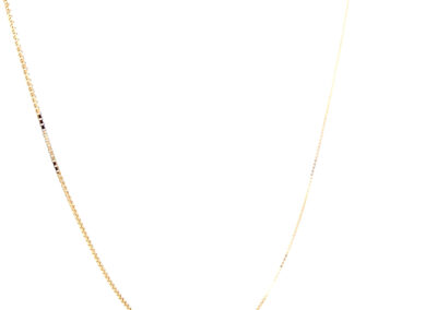 "Sparkling 14K Yellow Gold Box Chain Necklace (24") - A Shining Treasure for Your Diamond Fine Jewelry Collection"
