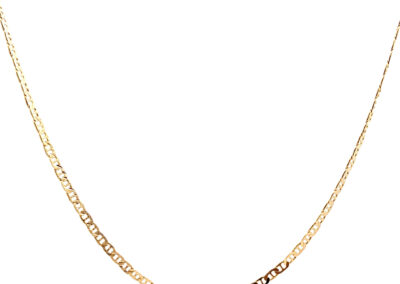 Attention-Grabbing 14 Karat Gold Mariner Link Necklace - Diamond Jewelry and Fine Jewelry Combined to Create a Stunning Piece of Estate Jewelry