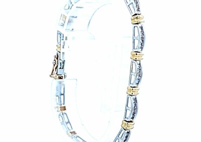 Exquisite 10 Karat White and Yellow Gold Bracelet - Delicate Diamond and Estate Jewelry Collection