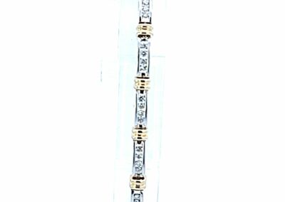 Exquisite 10 Karat White and Yellow Gold Bracelet - Delicate Diamond and Estate Jewelry Collection