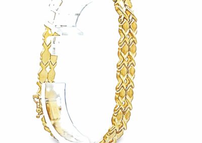 Exquisite 14K Gold Bracelet with Intricate Fancy Links - a Must-Have for Diamond Jewelry Lovers Seeking Fine Estate Jewelry