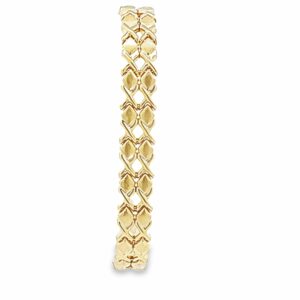 Exquisite 14K Gold Bracelet with Intricate Fancy Links - a Must-Have for Diamond Jewelry Lovers Seeking Fine Estate Jewelry