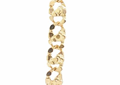 "Exquisite 14 Karat Yellow Gold Nugget Mariner Bracelet - Size 8" for a Ravishing Addition to Your Diamond and Fine Jewelry Collection"