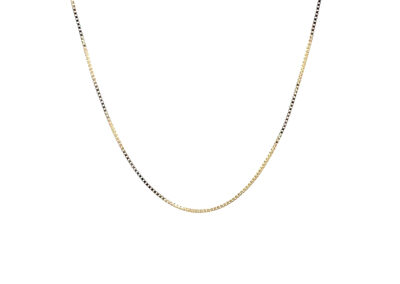 Elegant 14K Yellow Gold Box Necklace - 24" Length | Diamond and Fine Jewelry Estate Collection