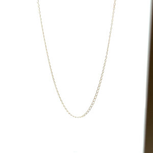 Exquisite 10 Karat Yellow Gold Link Necklace with Brilliant Diamond Accents - 18" | Fine Estate Jewelry