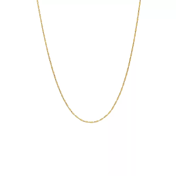 Stunning 14KT Gold Twisted Rope Necklace - Estate Diamond and Fine Jewelry - 17"