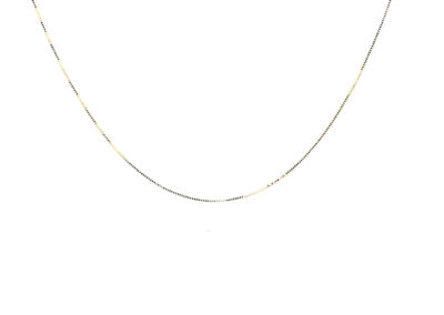Elegant 14kt Yellow Gold Box Necklace & Pendant Chain - 18" for Exquisite Diamond and Fine Estate Jewelry