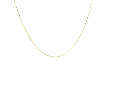 Elegant 14kt Yellow Gold Box Necklace & Pendant Chain - 18" for Exquisite Diamond and Fine Estate Jewelry