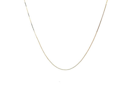 Exquisite 14 Karat Yellow Gold Box Necklace and Pendant Chains for Diamond, Fine, and Estate Jewelry Lovers