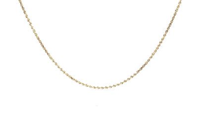 14K Yellow Gold Diamond Rope Chain Necklace 15.5" - Fine Jewelry for Sale. Impeccable Estate Jewelry Piece.