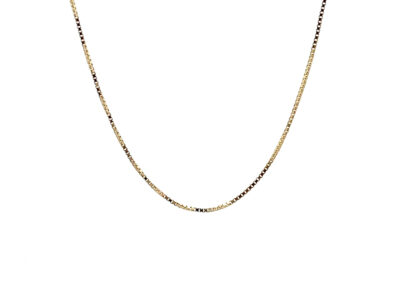 Exquisite 14 Karat Yellow Gold Box Necklace - Timeless Diamond & Fine Jewelry Piece - Estate Jewelry Collection