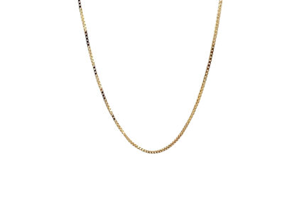 Exquisite 14 Karat Yellow Gold Box Necklace - Timeless Diamond & Fine Jewelry Piece - Estate Jewelry Collection