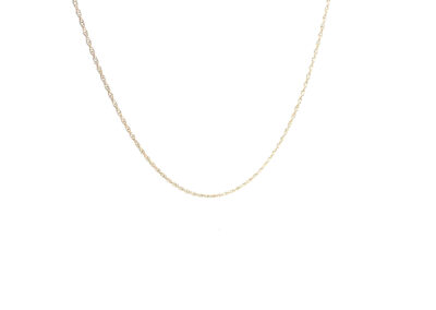 14 Karat Yellow Gold Double Link 18" Diamond Jewelry with a Touch of Elegance for the Discerning Fashionista
