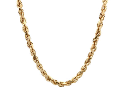 A gold plated chain necklace.