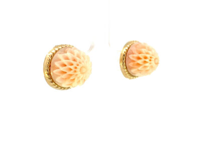 14 Karat Gold Coral Earrings - Captivating Diamond and Fine Estate Jewelry