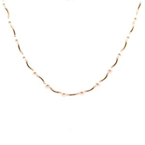 Exquisite 14K Yellow Gold Pearl Necklace - Enhance Your Style with Fine Diamond and Estate Jewelry