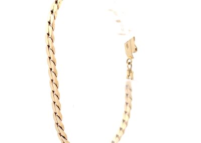Exquisite 14 Karat Yellow Gold Serpentine Bracelet - Perfect for Any Occasion!