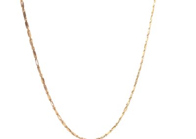 Exquisite 14K Gold Bar Link Necklace - An Opulent Piece of Fine Jewelry in 20-inch Length