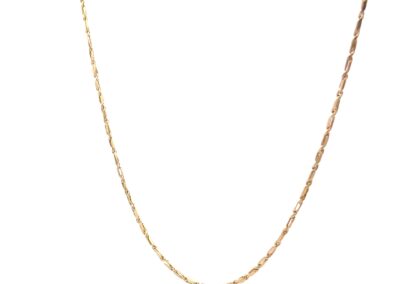 Exquisite 14K Gold Bar Link Necklace - An Opulent Piece of Fine Jewelry in 20-inch Length