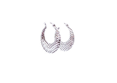 Sparkling 14 Karat White Gold Hoops - Shimmering Diamond Jewelry for a Timeless Look