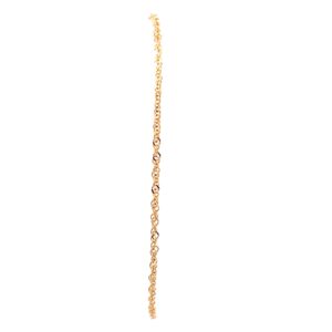 Exquisite 14 Karat Yellow Gold Double Link Bracelet - The Perfect Accessory for Diamond Jewelry Enthusiasts