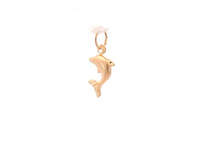 Exquisite 14K Yellow Gold Dolphin Pendant | Diamond and Fine Estate Jewelry